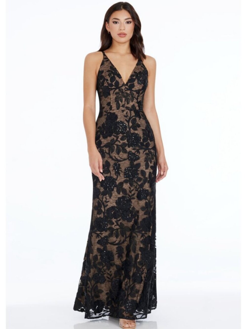 Dress The Population Sharon Dress Black Women's Size Large